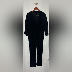 Free People Black Oversized Jumpsuit Size XS